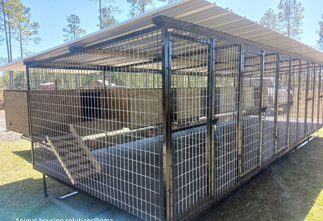 Standard Six-Bay Dog Kennel with Insulated Wooden Dog Houses - Image 2