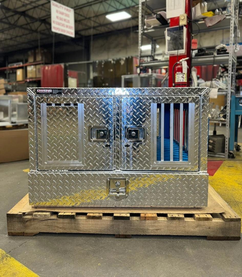 2-Hole Owen’s Dog Box with Bottom Storage — Fully Insulated All-Weather Kennel