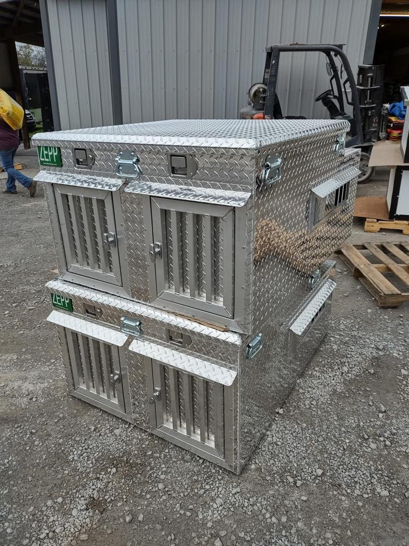 2-Hole Zepp Dog Box with Top Storage — Fully Insulated All-Weather Kennel - Image 3