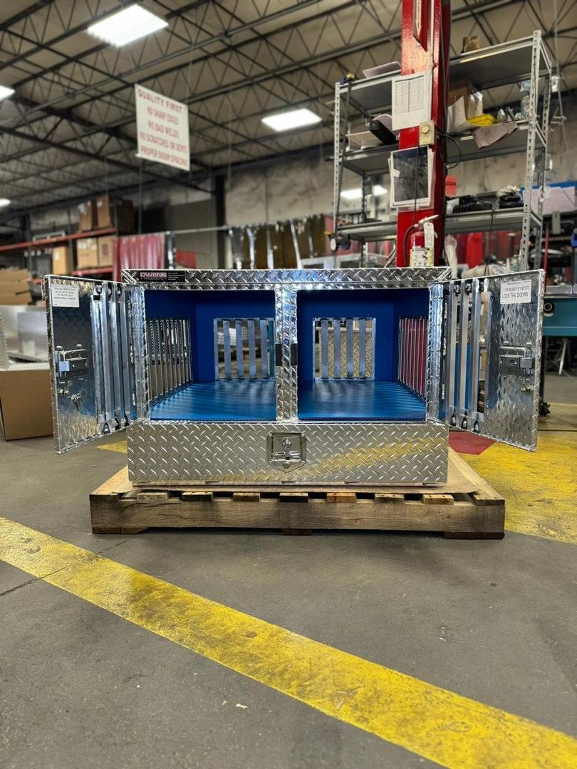 2-Hole Owen’s Dog Box with Bottom Storage — Fully Insulated All-Weather Kennel - Image 2